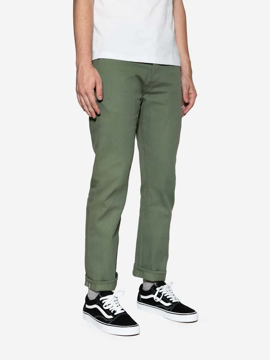 【3sixteen】CH⁠-⁠11x Olive Selvedge Chino 中直筒日本老織機布邊赤耳卡其褲