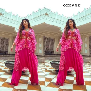 5115 Bandhani Kaftan With Turkish Pants outfit set