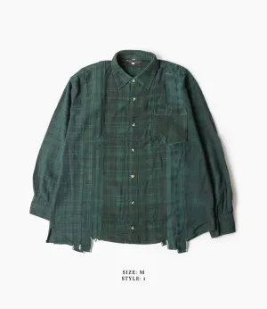 7 Cuts Flannel Shirt – Green Over Dye