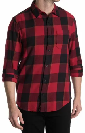 Abound Plaid Flannel long Sleeve mens shirt size L