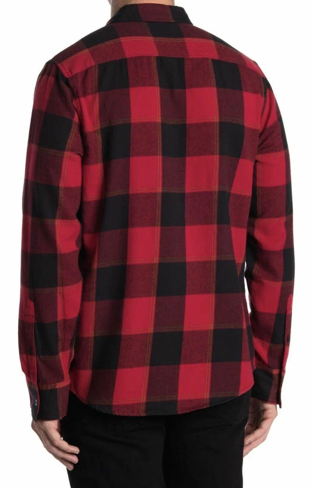 Abound Plaid Flannel long Sleeve mens shirt size L