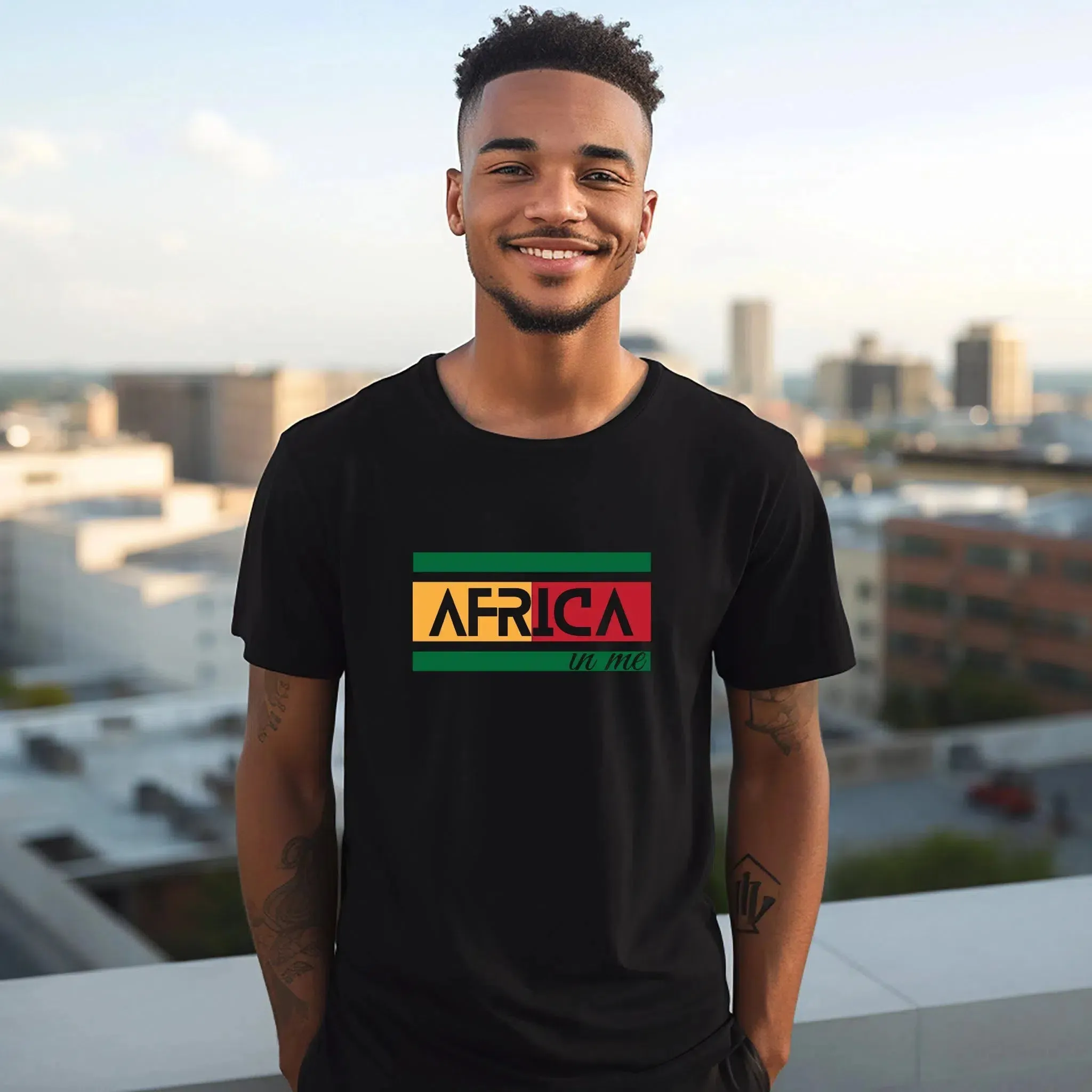 African American T shirts Design Flag