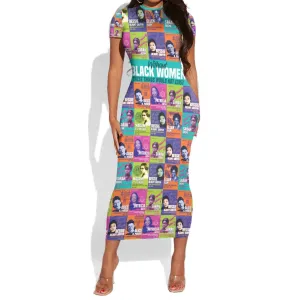 African Women Inventors Short Sleeve Bodycon Dress Without Black Women These Things Would Not Exist DT02
