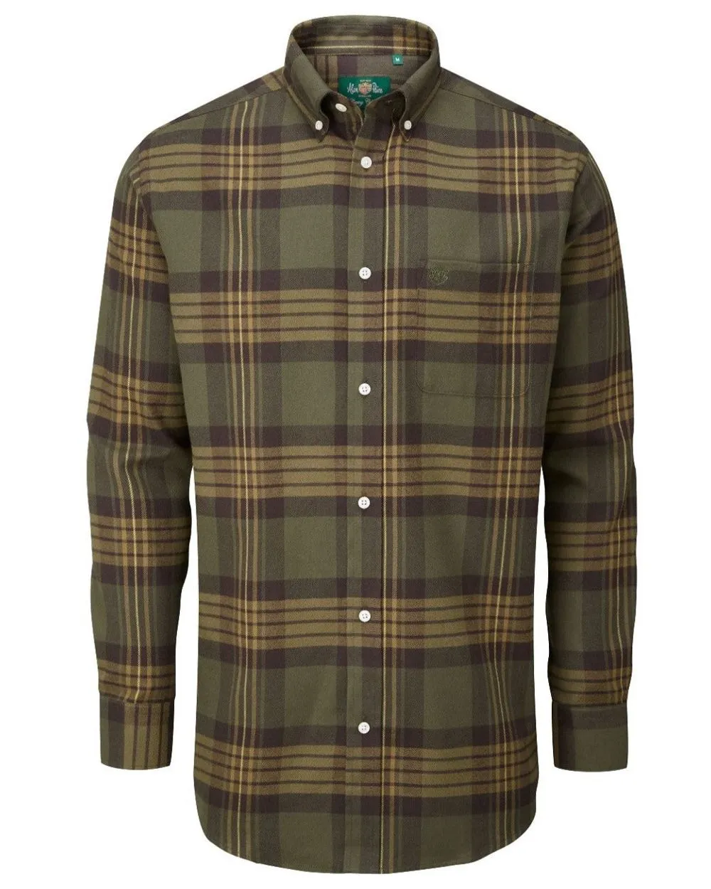 Alan Paine Ilkley Flannel Button-Down Collar Shirt Clearance