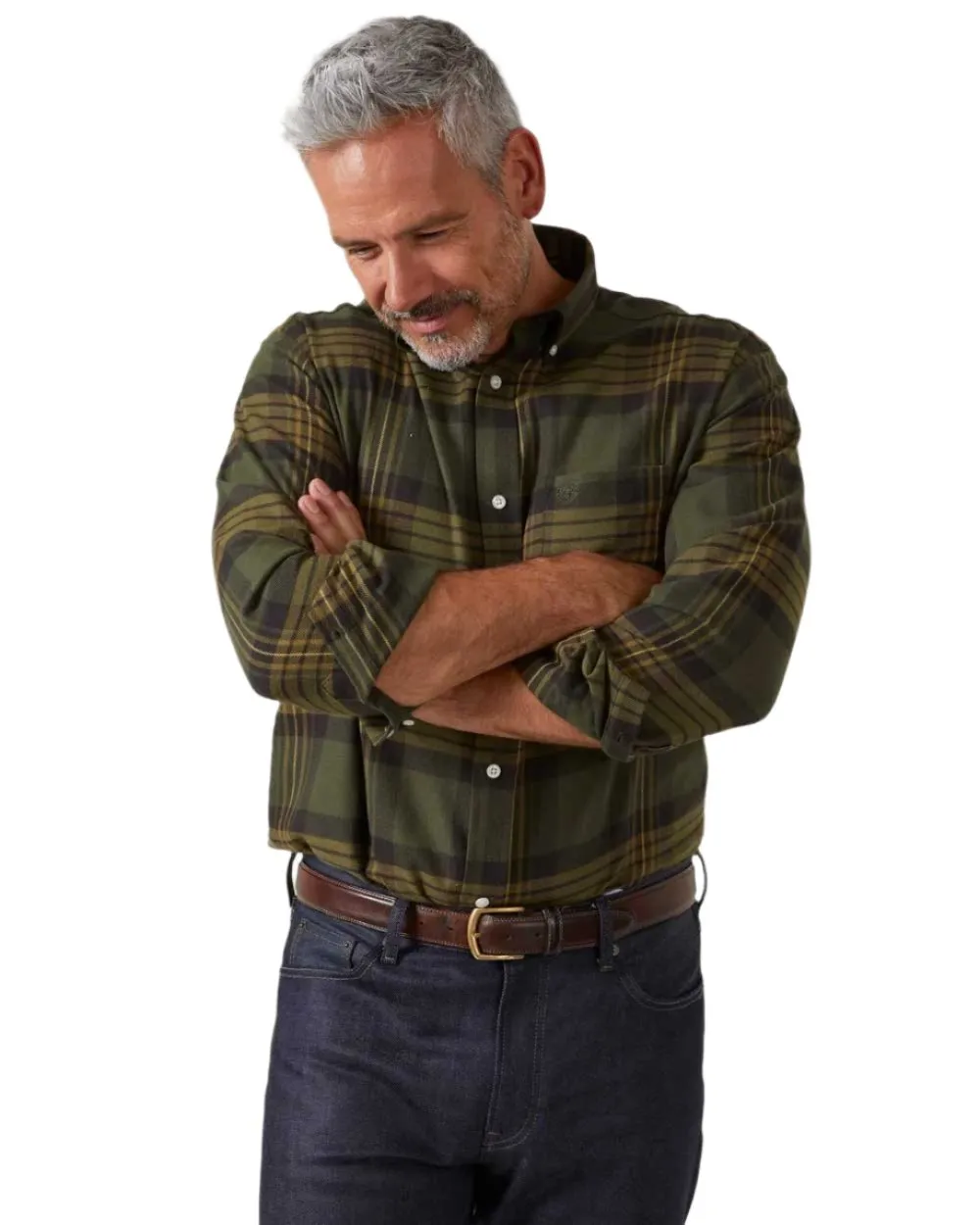 Alan Paine Ilkley Flannel Button-Down Collar Shirt Clearance