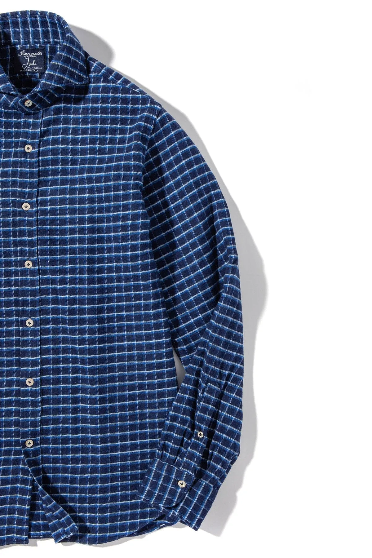 Alvord Cotton Flannel in Navy and White