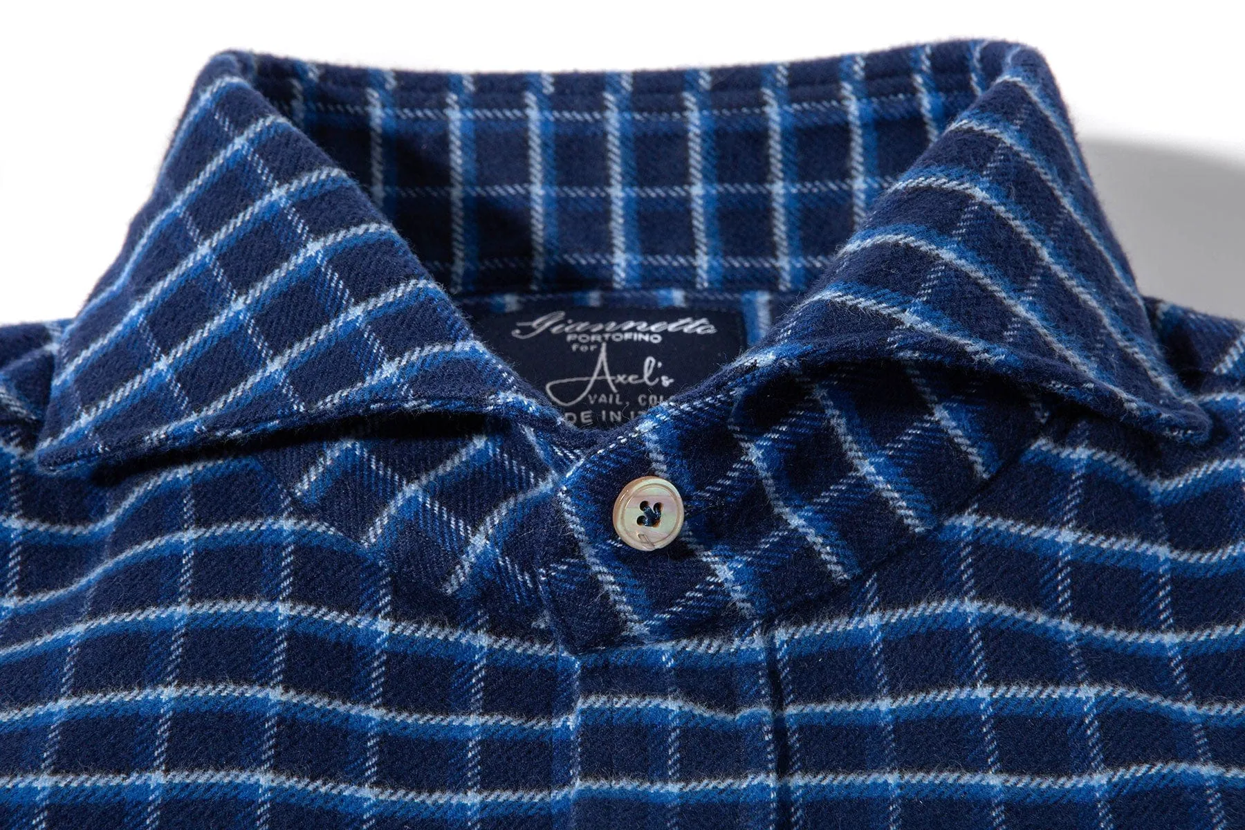 Alvord Cotton Flannel in Navy and White