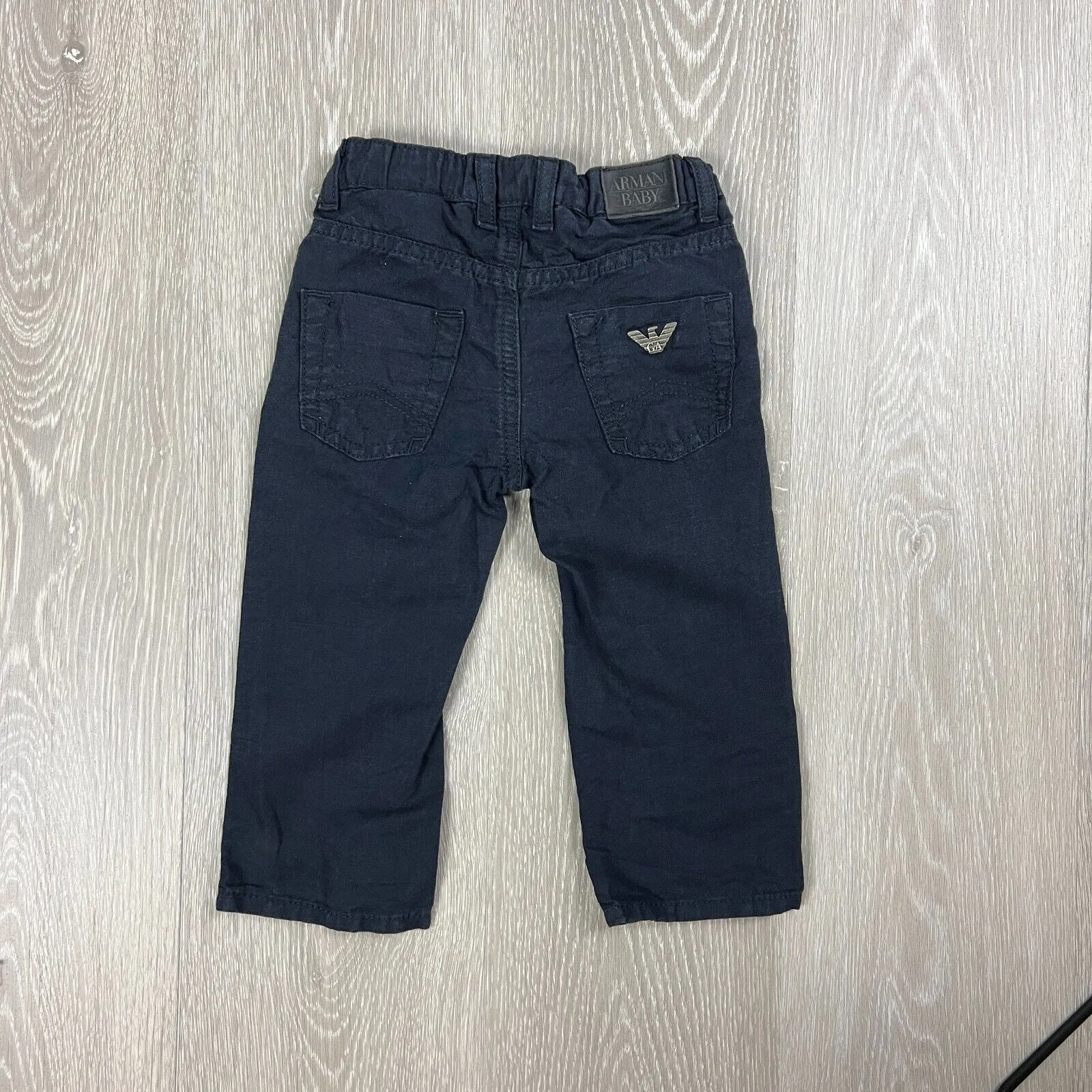 Armani Baby Boys Navy Blue Chino Pants Size 18 Months