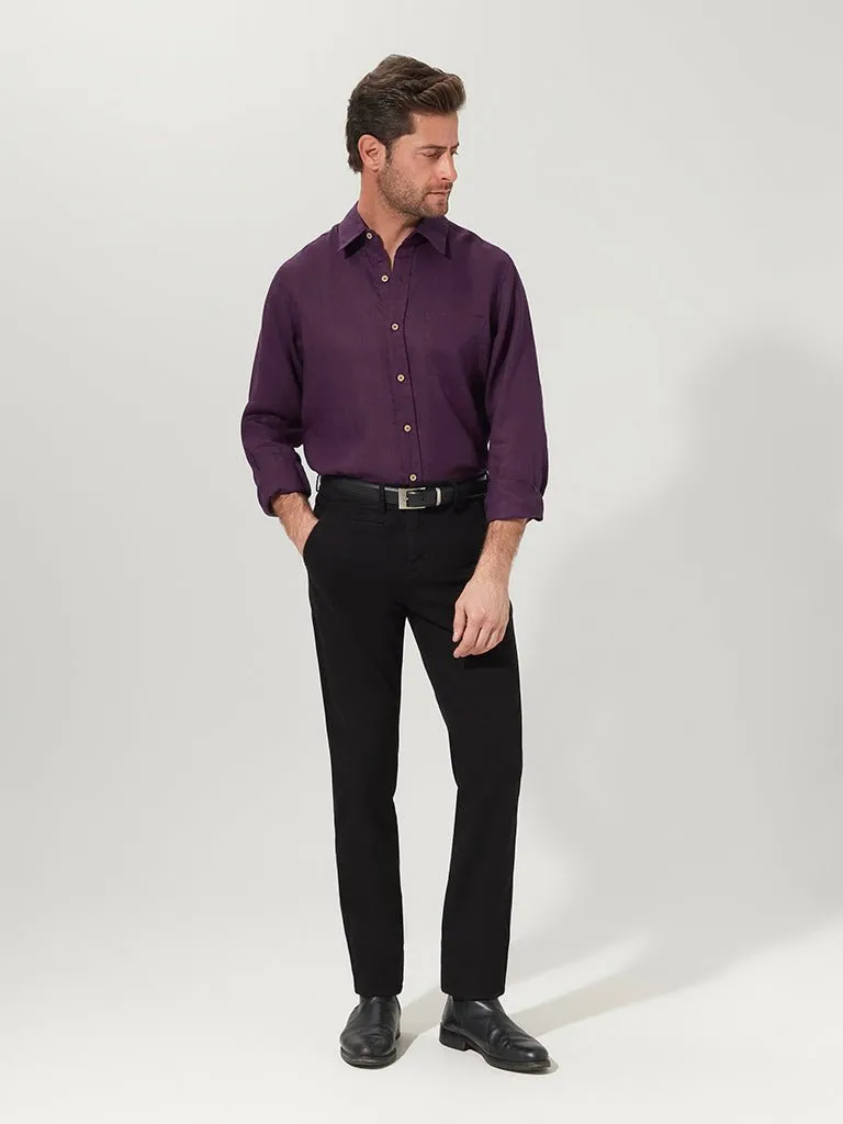 Aubergine Linen