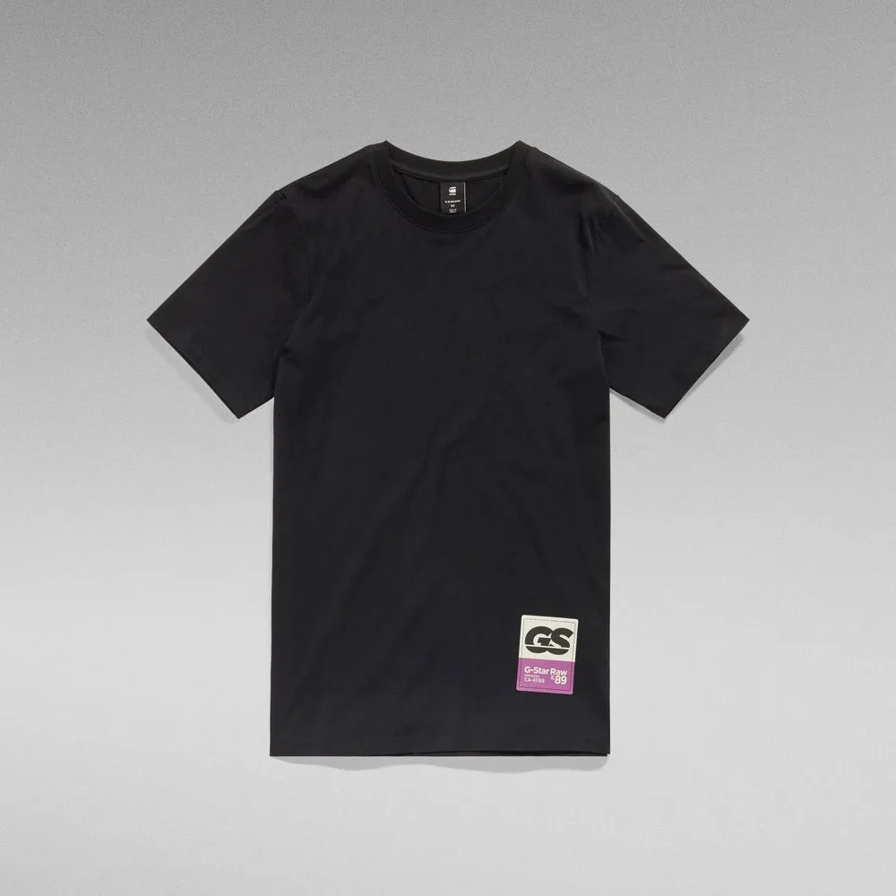 Back Graphic Slim T-Shirt  - Black