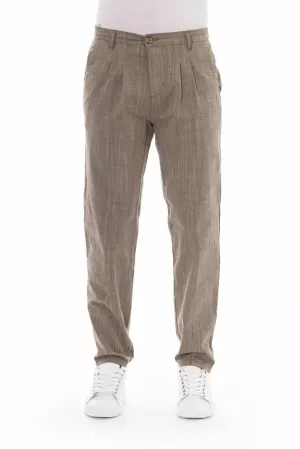 Baldinini Trend Beige Cotton Men Chino Trouser