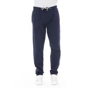 Baldinini Trend Blue Cotton Men Chino Trouser