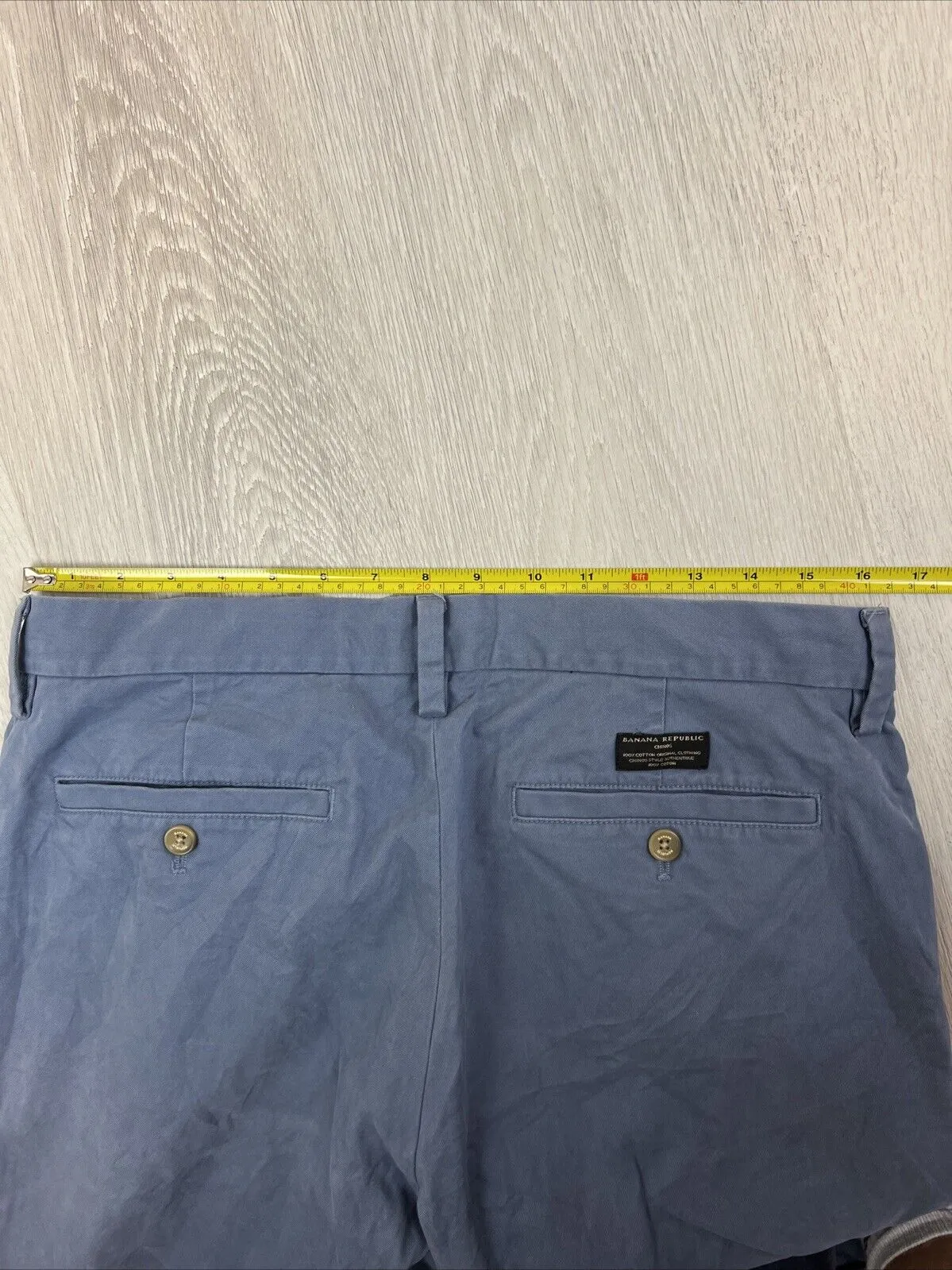 Banana Republic Mens Blue Chinos Trouser Pants Size 33/32