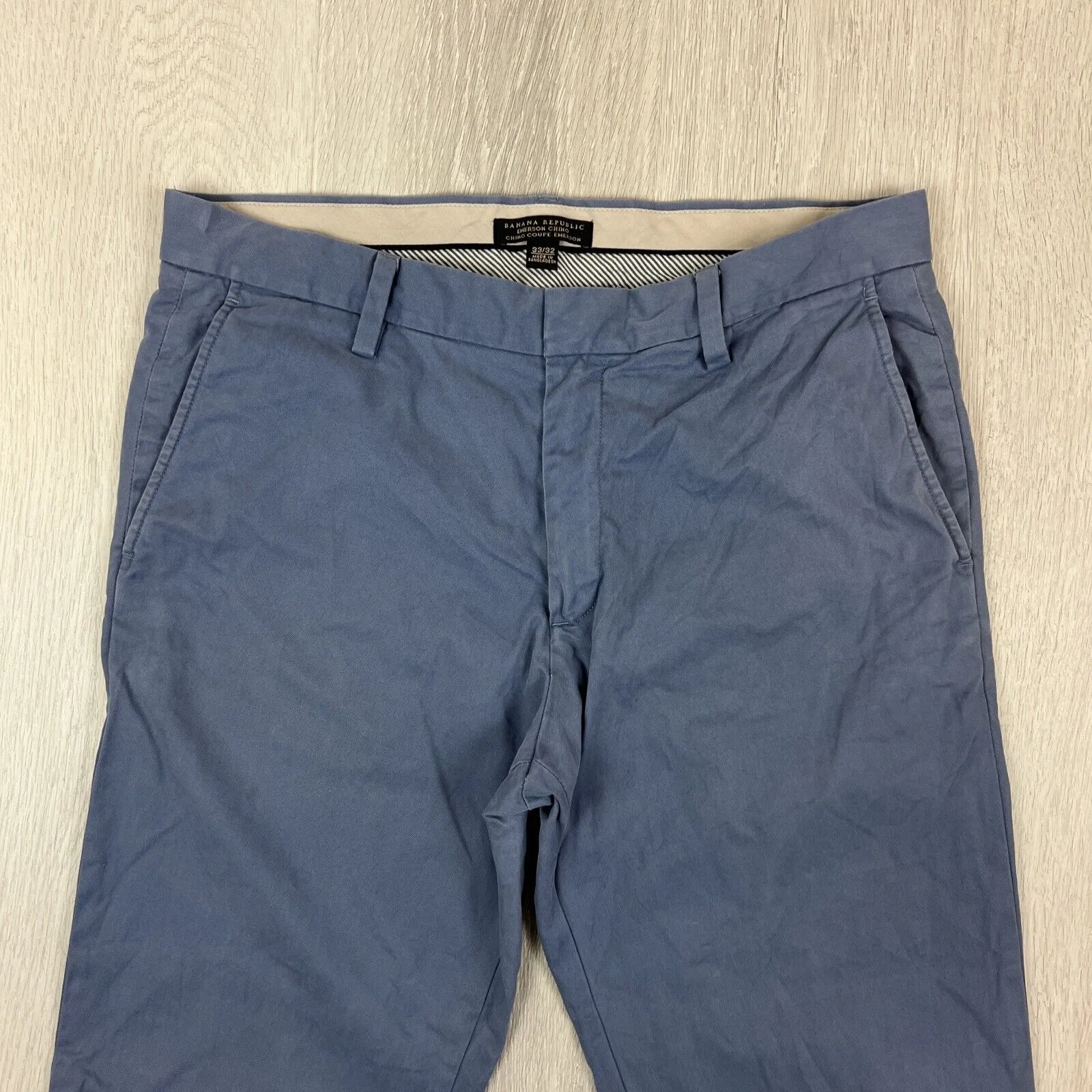 Banana Republic Mens Blue Chinos Trouser Pants Size 33/32