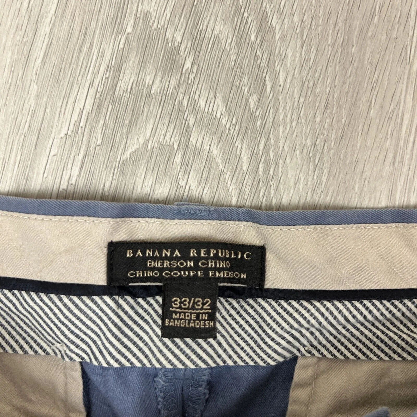 Banana Republic Mens Blue Chinos Trouser Pants Size 33/32
