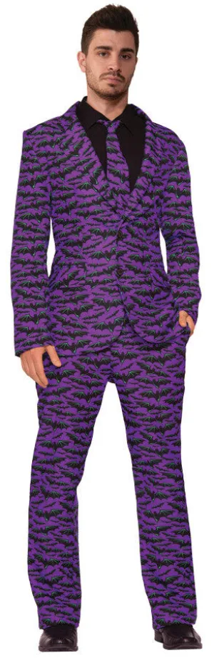 Bat Dress Suit & Tie Xl Adult Women Costume