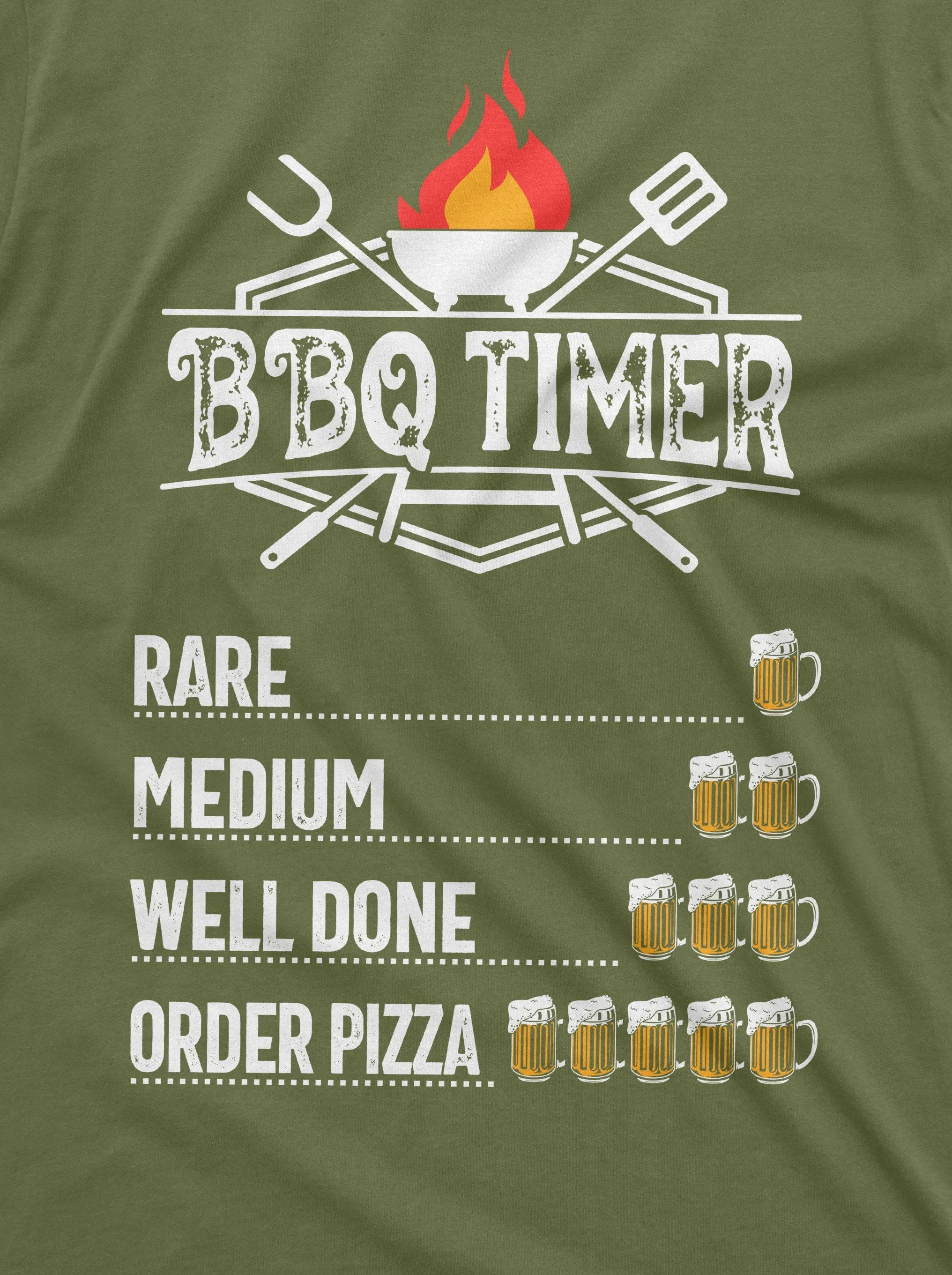 BBQ Grilling Father's Day Mens 4th of July Tee Shirt Funny Shirts Beer Timer Grandpa Dad Husband gift ideas