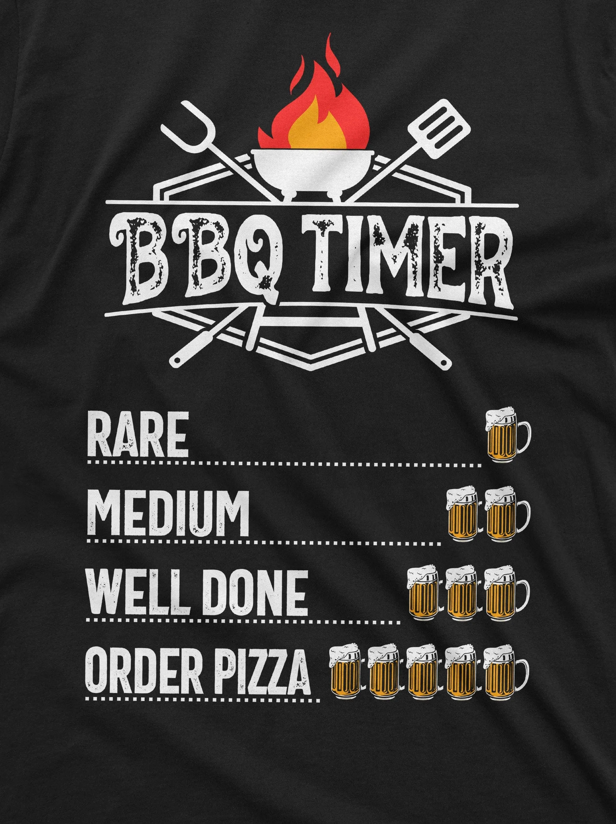 BBQ Grilling Father's Day Mens 4th of July Tee Shirt Funny Shirts Beer Timer Grandpa Dad Husband gift ideas