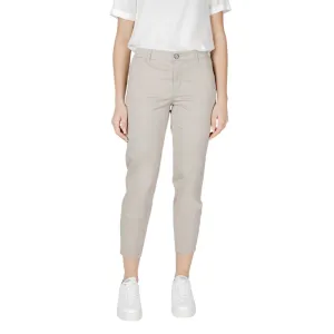 Beige Cotton Jeans & Pant