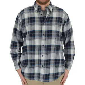 Big & Tall - Lord Daniel Teal Flannel Plaid Long Sleeve Sport Shirt - 5900-212BT