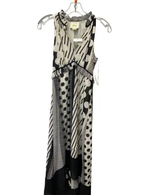 Black & Cream Dress Casual Maxi Maeve, Size 0