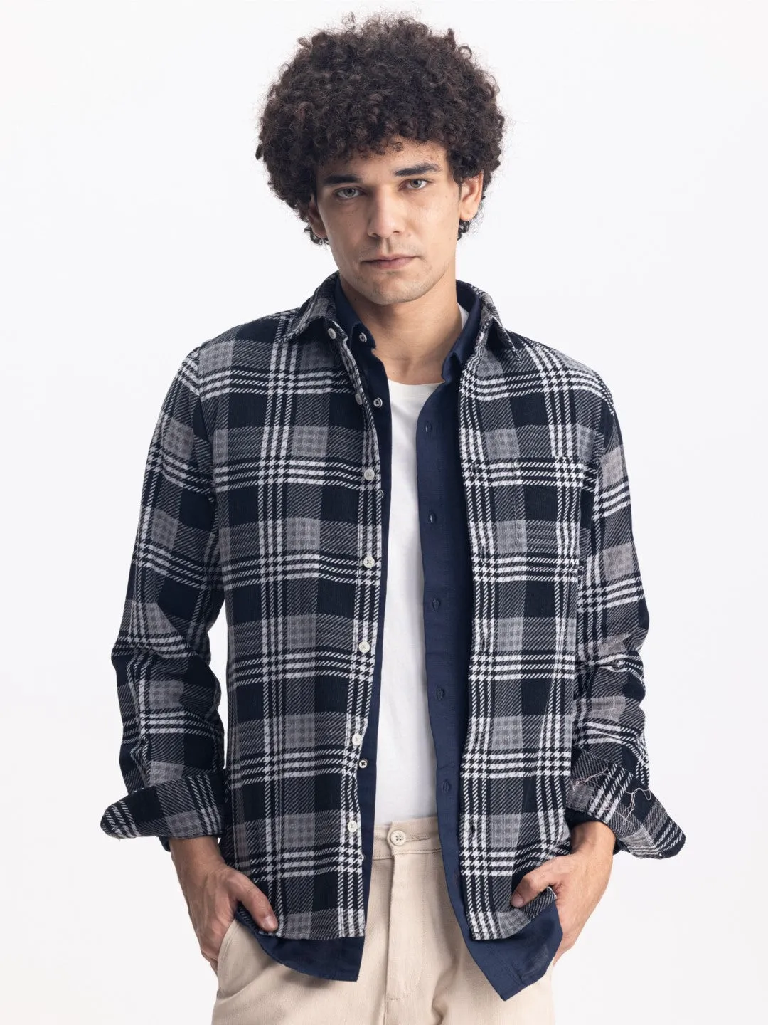Black Flannel Corduroy Shirt