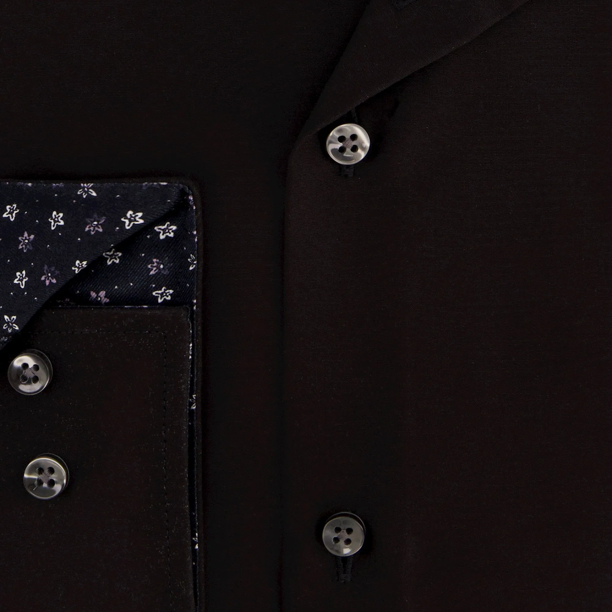 Black non-iron cotton shirt