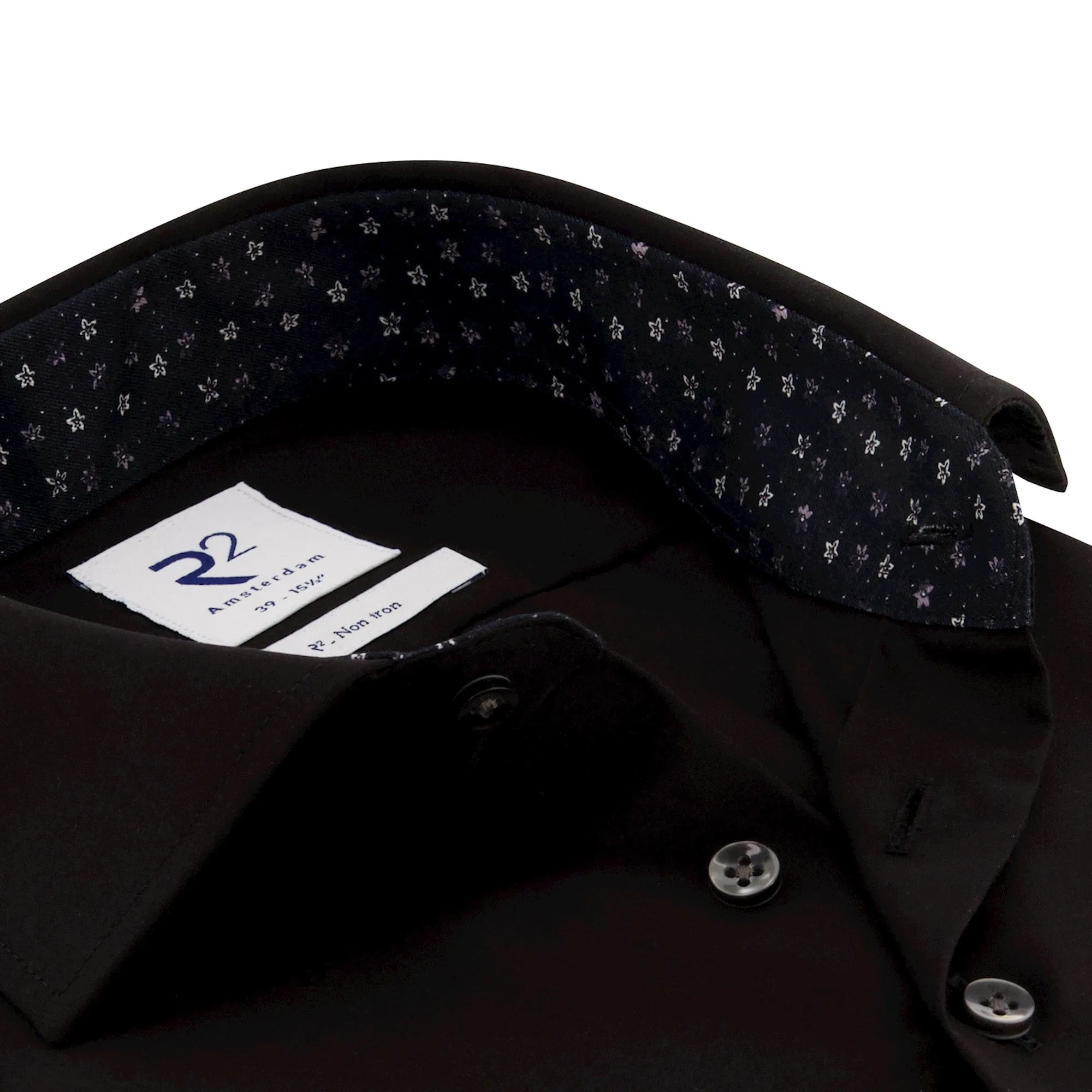 Black non-iron cotton shirt