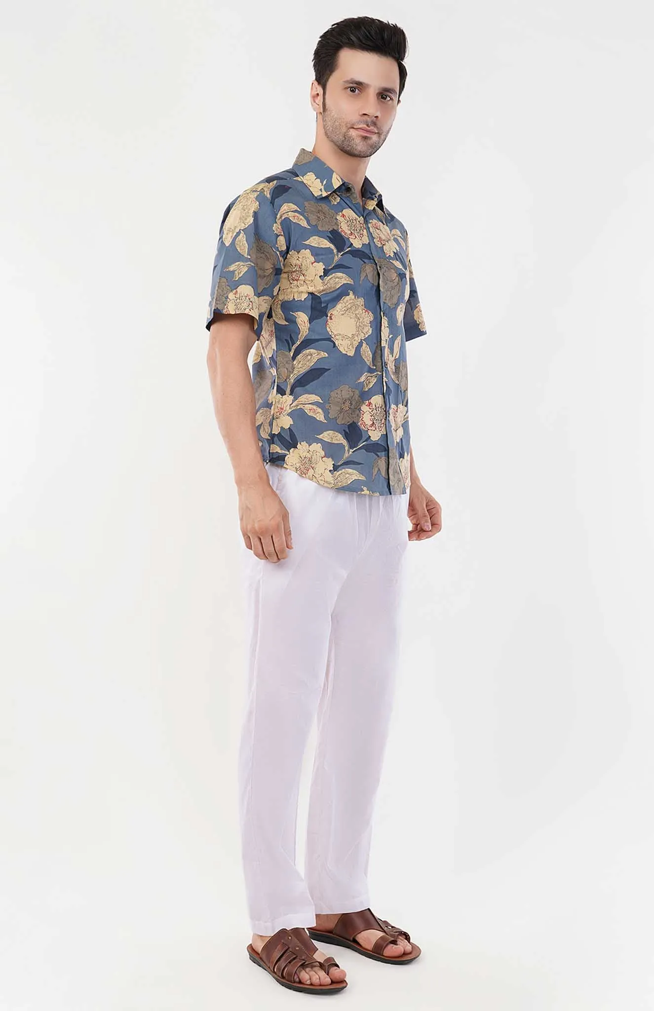 Blue Blossom Breeze | Blue Abstract Print Shirt