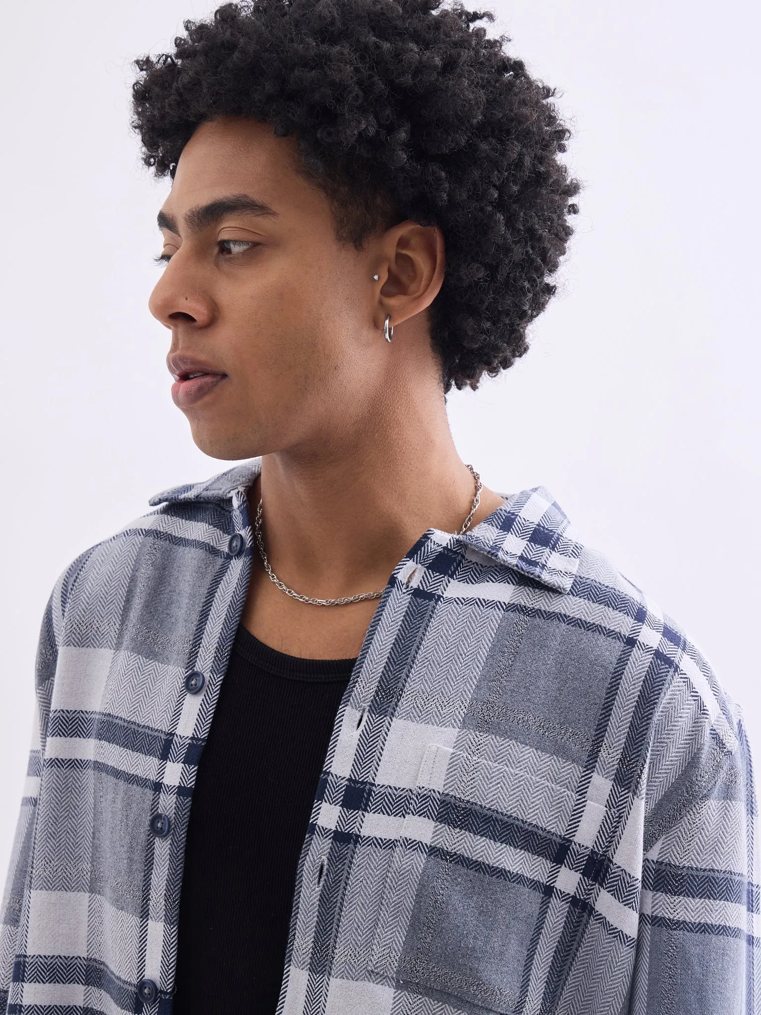 Blue Flannel Overshirt
