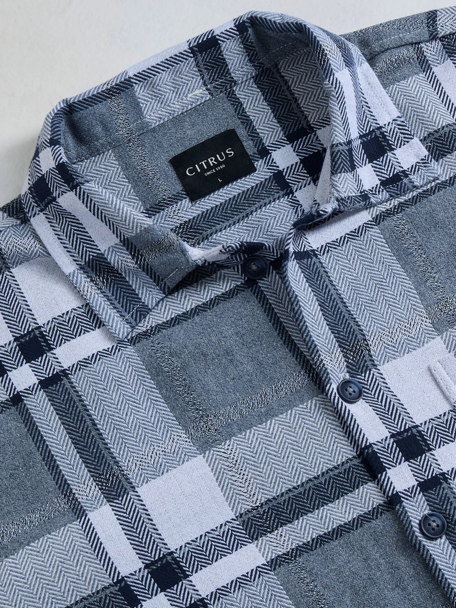 Blue Flannel Overshirt