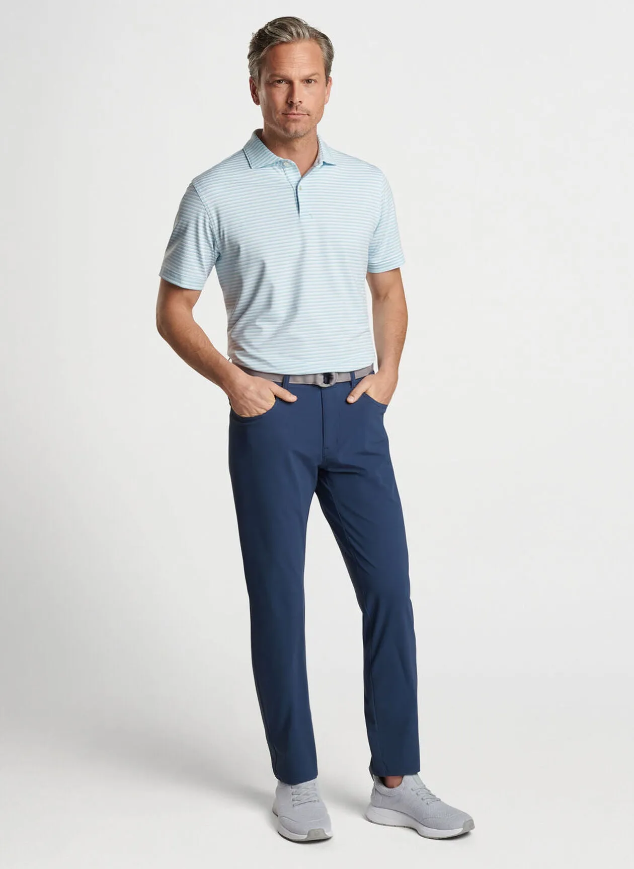 Blue Frost Milton Performance Jersey Polo