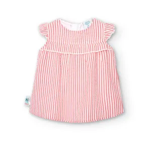 Boboli Poplin Dress & Pants Set