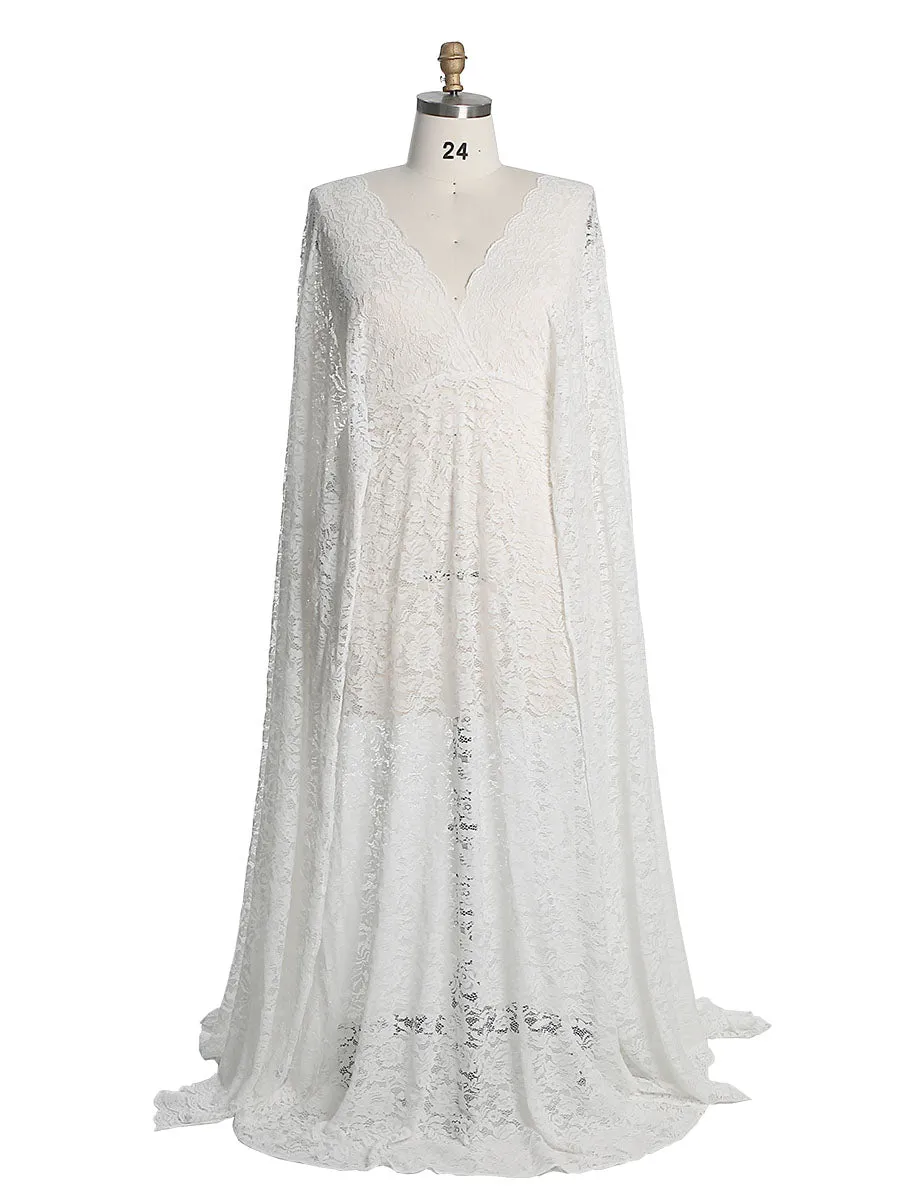 Boho Lace Maternity Dress for Shoot Shoot /Baby Shower Dresses YEWEN YW230313