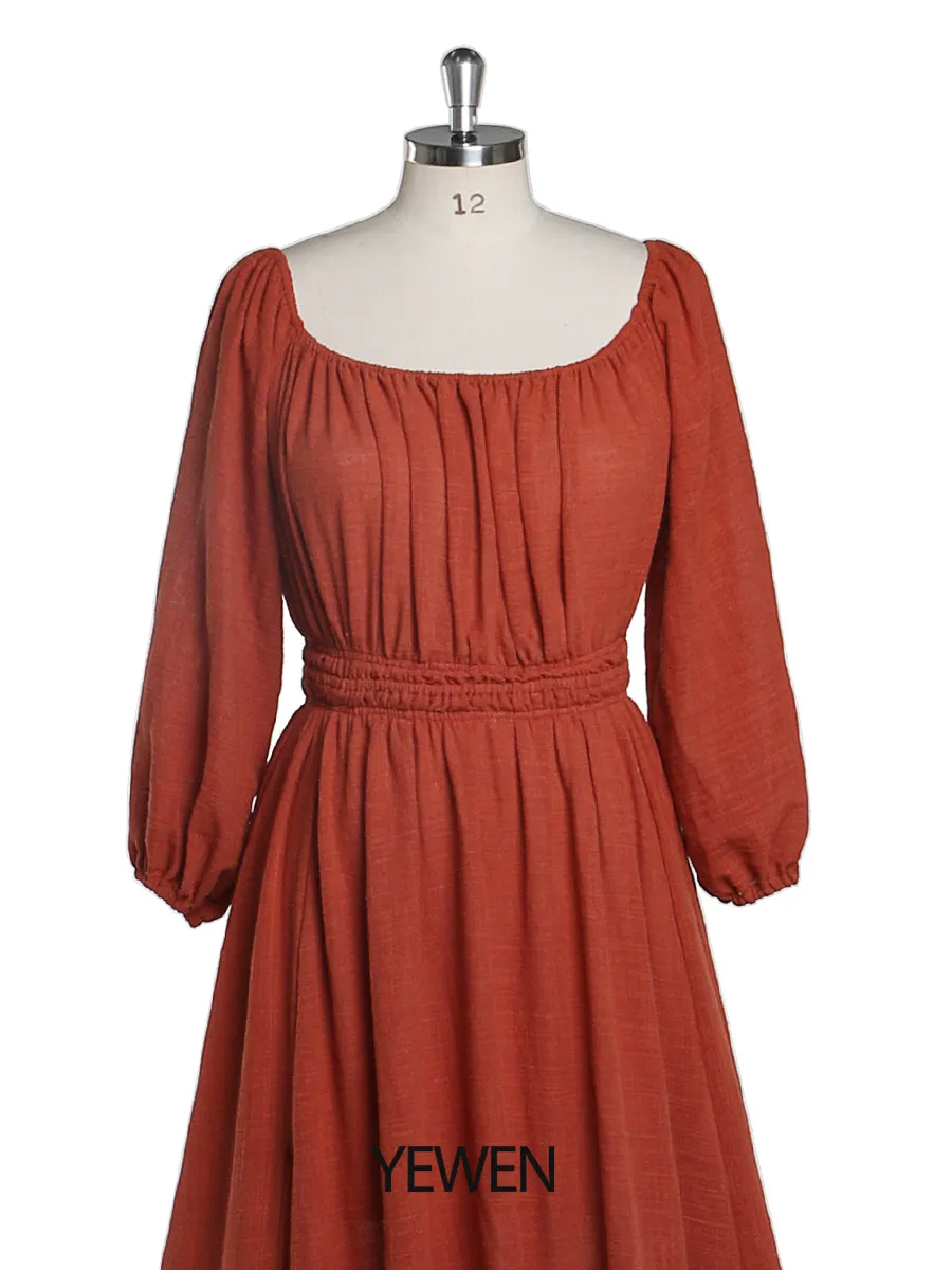 Boho Off Shoulder Full Sleeves Round Neck Photography Dresses Baby Shower Pregnant Woman YD21812