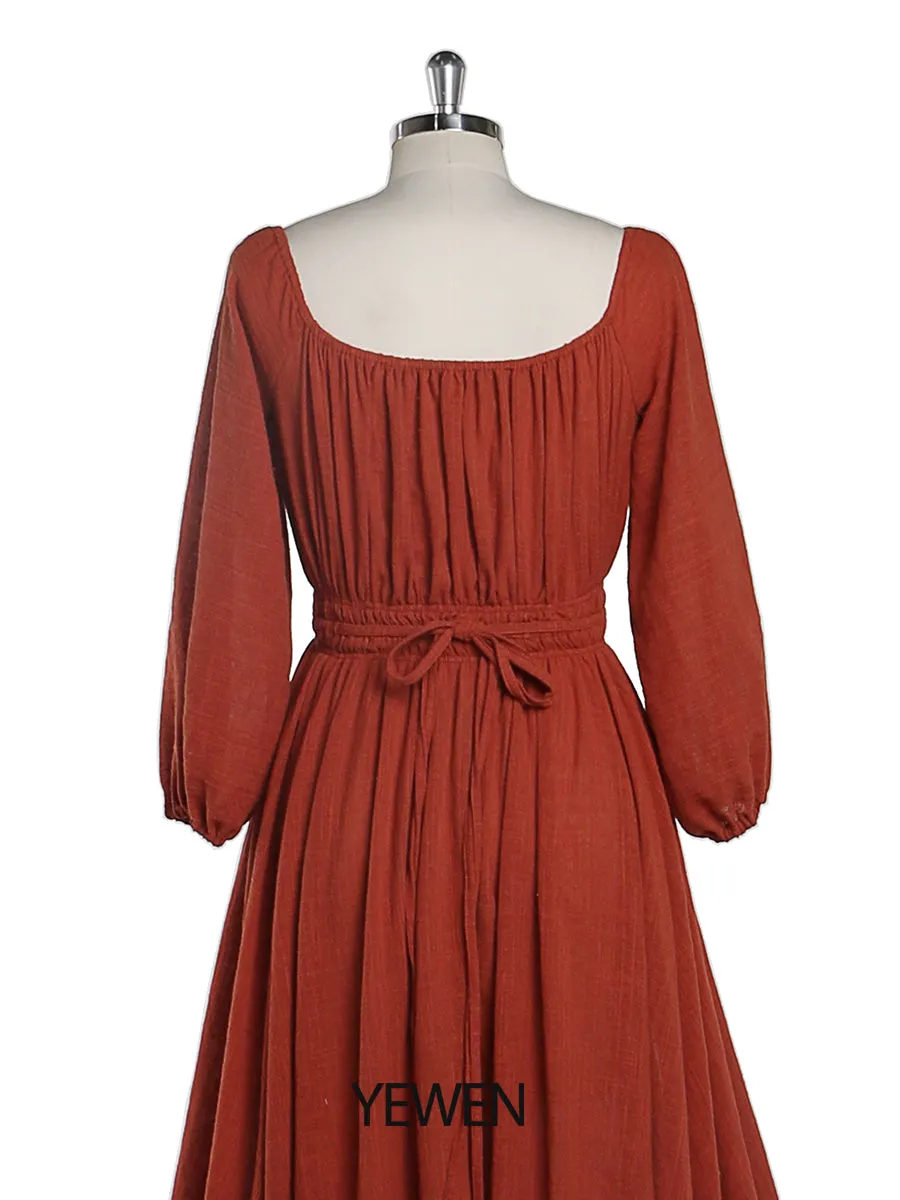 Boho Off Shoulder Full Sleeves Round Neck Photography Dresses Baby Shower Pregnant Woman YD21812