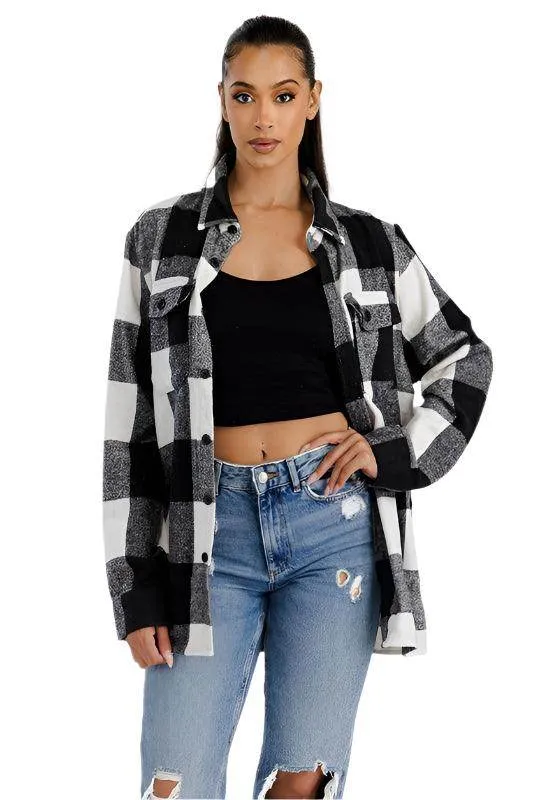 Boyfriend Oversized Soft Flannel Shacket