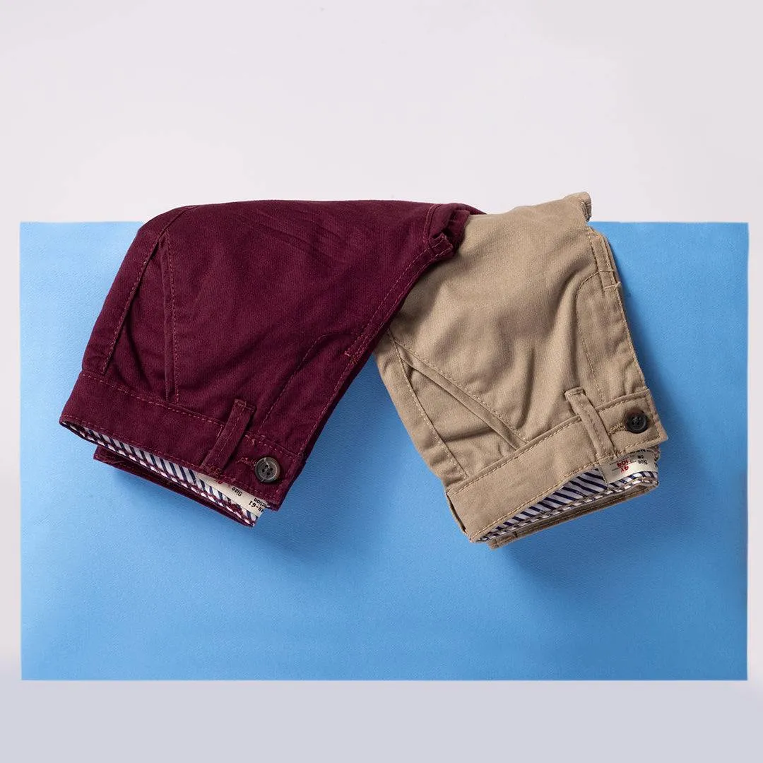 Boys Mahroon Chinos Pant