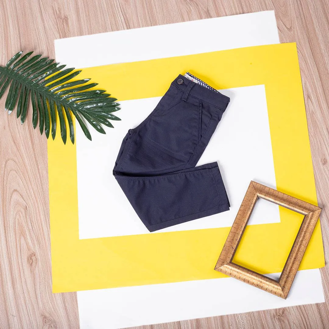 Boys Navy Blue Chinos Pant