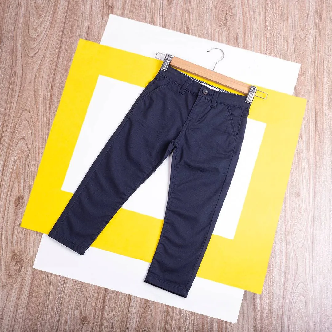 Boys Navy Blue Chinos Pant