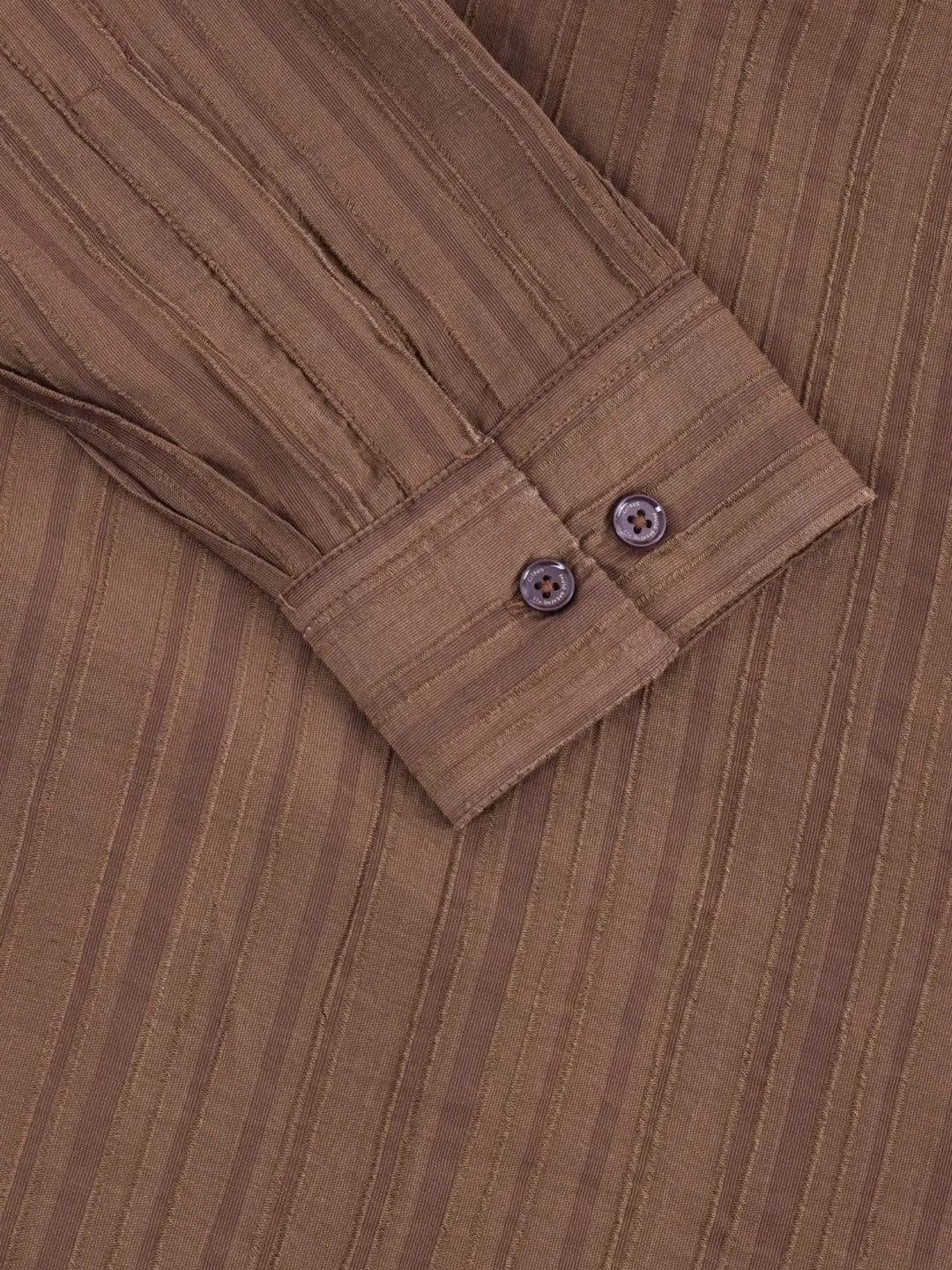 Brown Striped Slim Fit Shirt