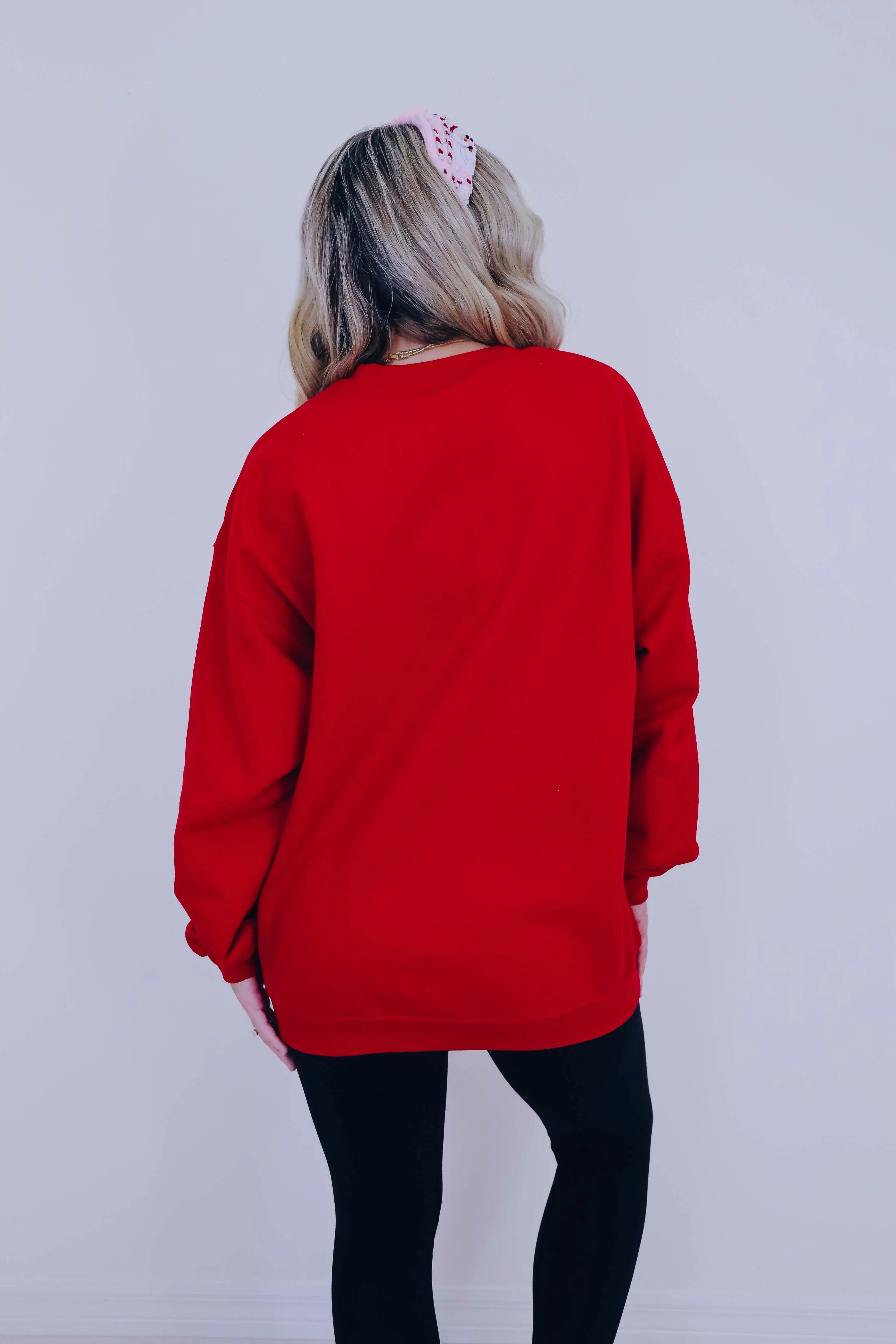 Bubble Gum Santa Graphic Sweatshirt