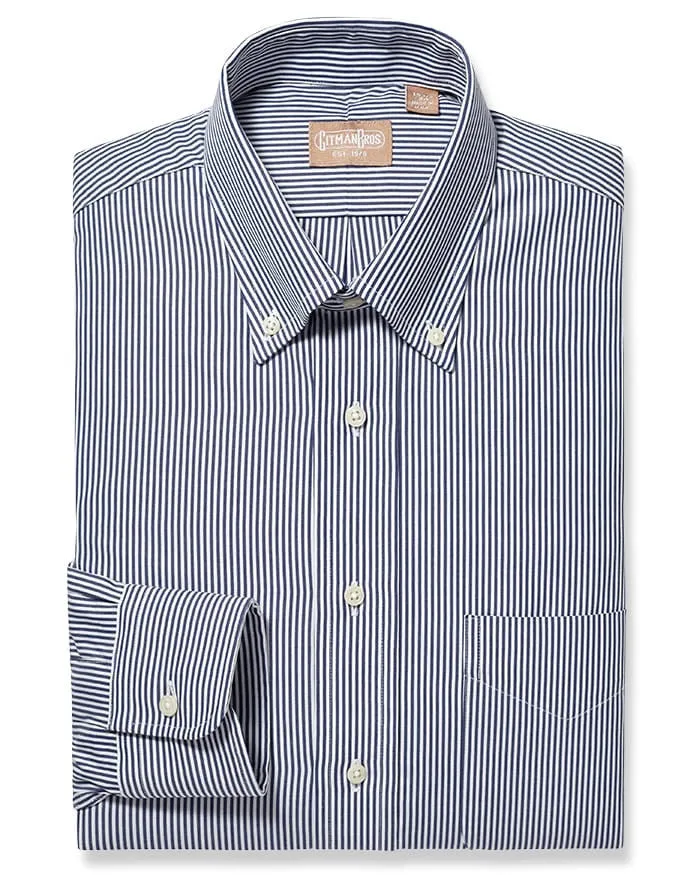 Button Down Bengal Stripe Navy - Tailored