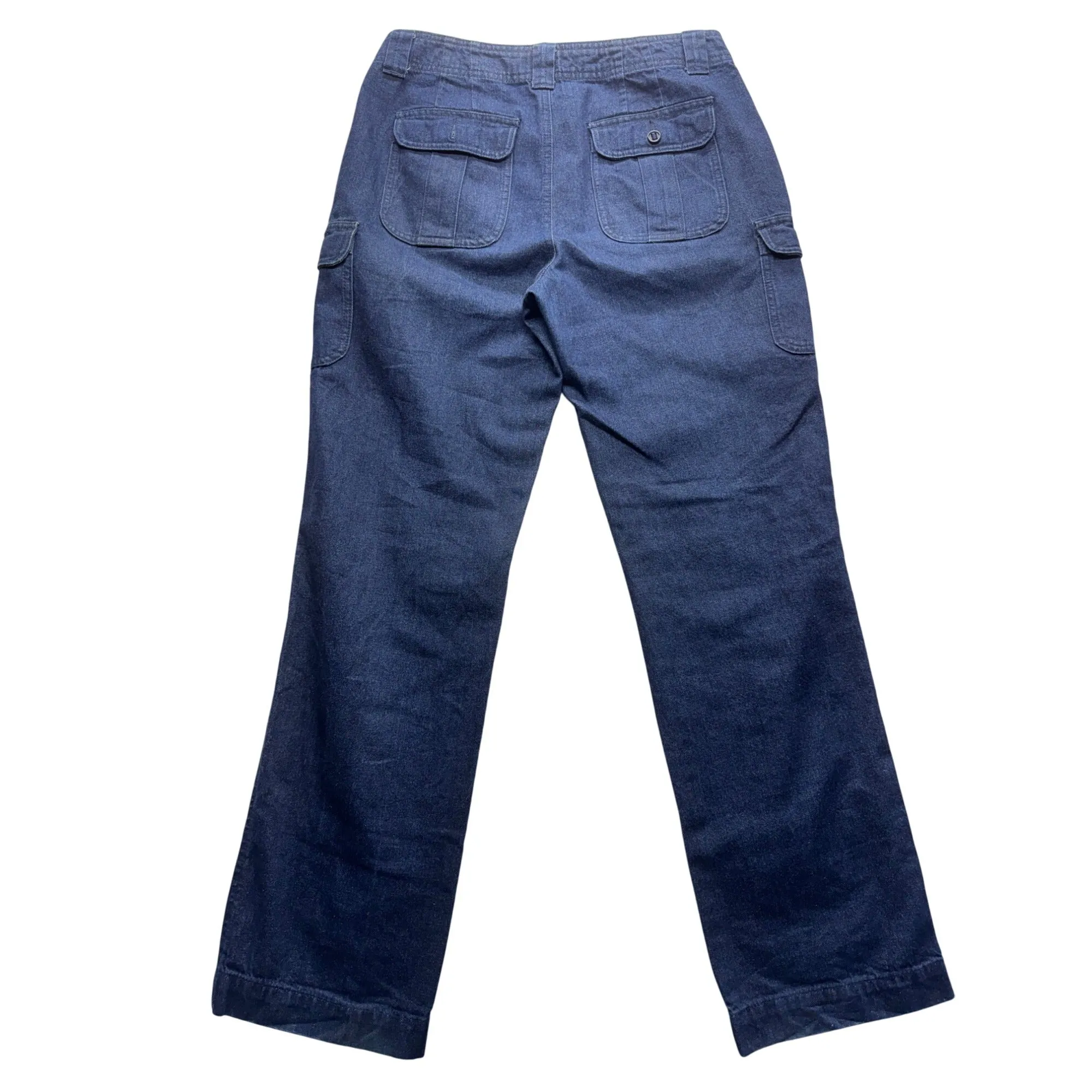 Cabelas Womens Blue Denim Cargo Pants Size 4 With Multiple Pockets #7830
