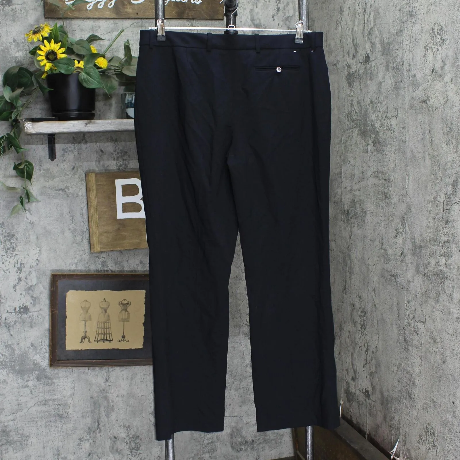Calvin Klein Women's Modern Fit Trousers CPE3036O Navy Blue 14P