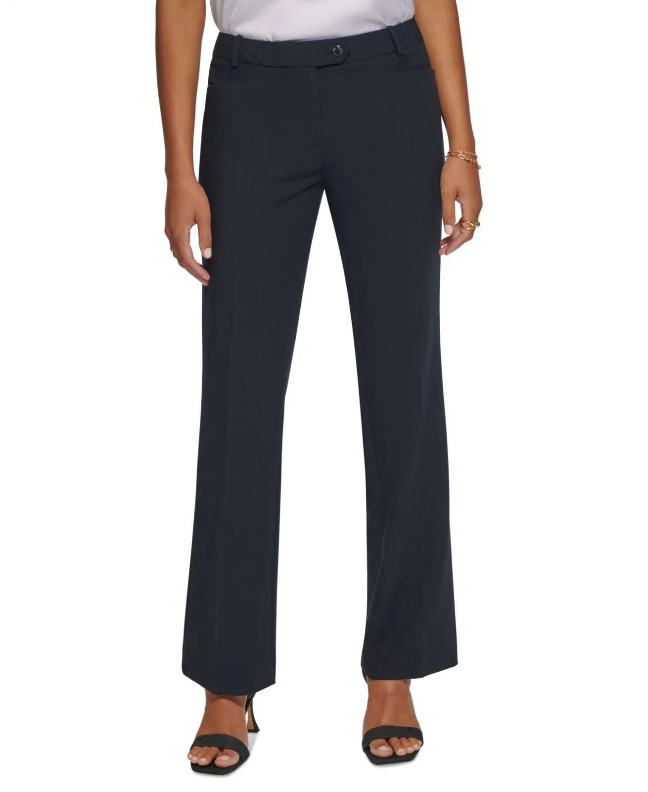 Calvin Klein Women's Modern Fit Trousers CPE3036O Navy Blue 14P