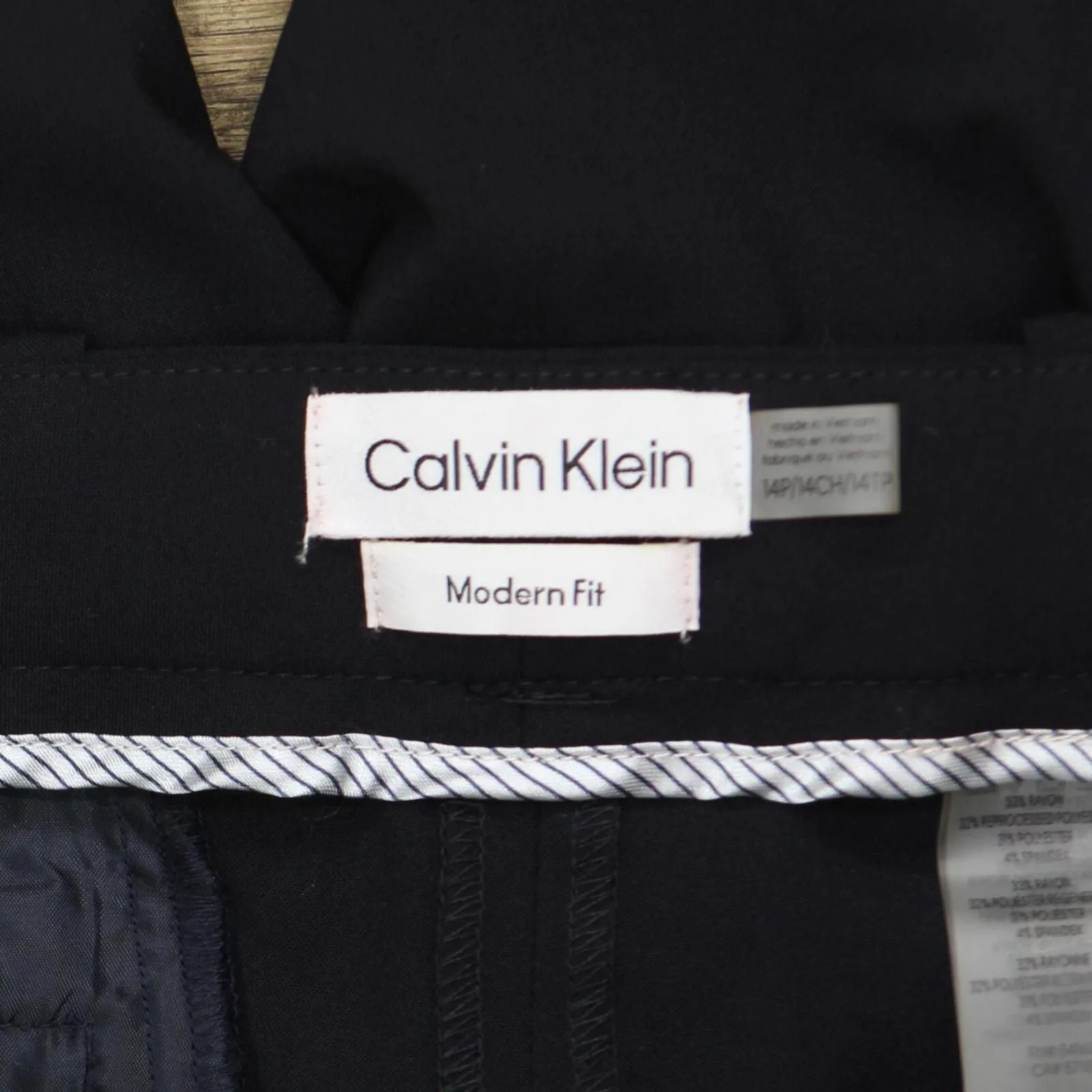 Calvin Klein Women's Modern Fit Trousers CPE3036O Navy Blue 14P