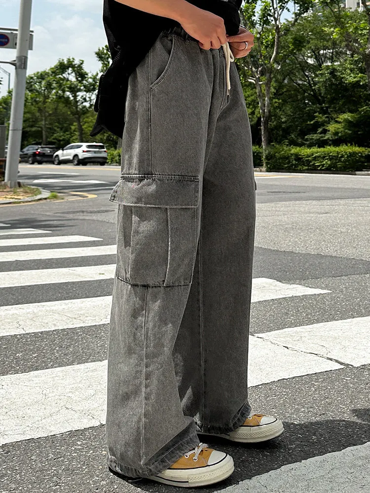 cargo denim pants