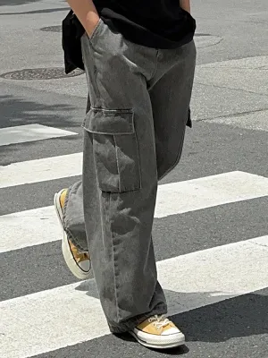 cargo denim pants