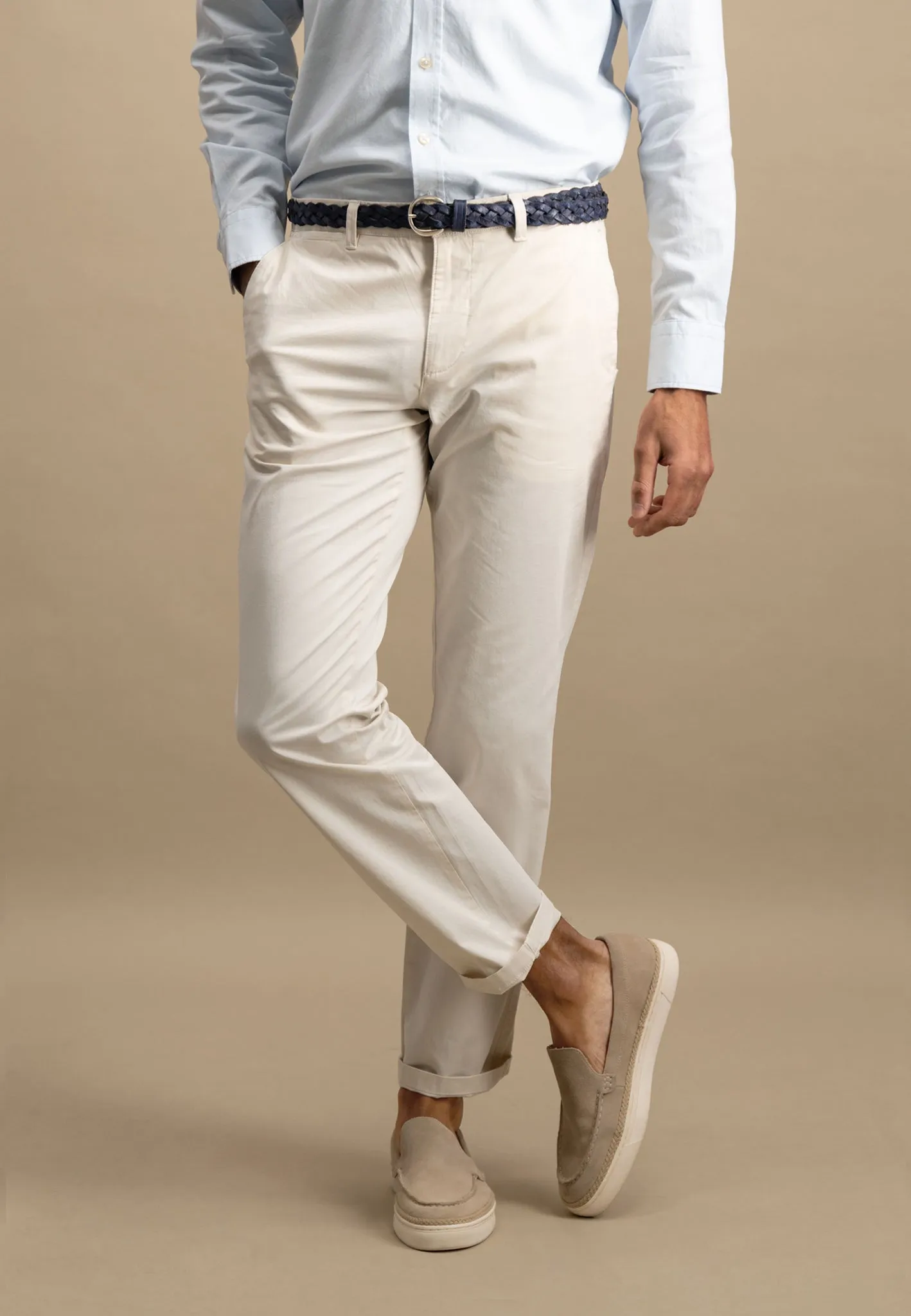 Casual-Fit Chino-Hose aus Baumwoll-Stretch